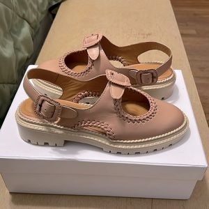 Belkina María Mary Jane sandal in nude leather 71/2